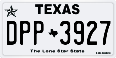 TX license plate DPP3927