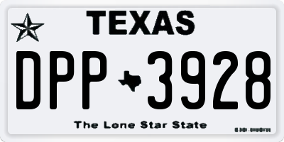 TX license plate DPP3928