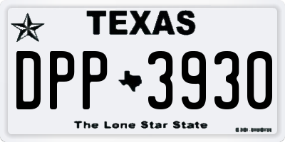 TX license plate DPP3930