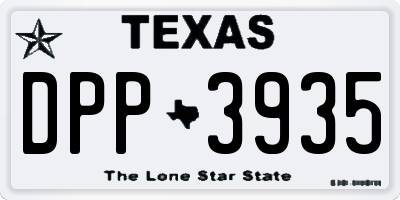 TX license plate DPP3935