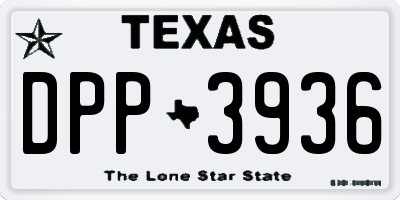 TX license plate DPP3936