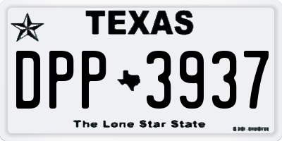 TX license plate DPP3937