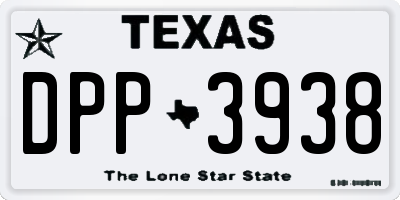 TX license plate DPP3938