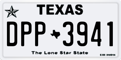 TX license plate DPP3941