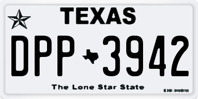 TX license plate DPP3942