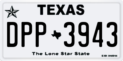 TX license plate DPP3943