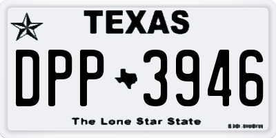 TX license plate DPP3946