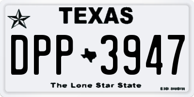 TX license plate DPP3947