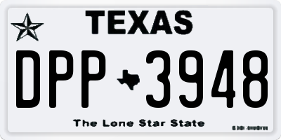 TX license plate DPP3948