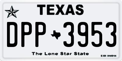 TX license plate DPP3953