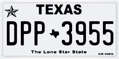 TX license plate DPP3955