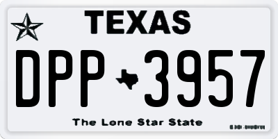 TX license plate DPP3957