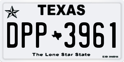 TX license plate DPP3961