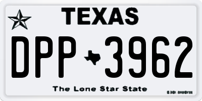 TX license plate DPP3962