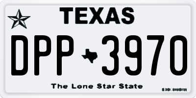 TX license plate DPP3970