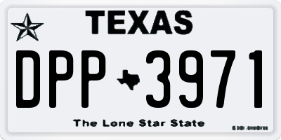 TX license plate DPP3971