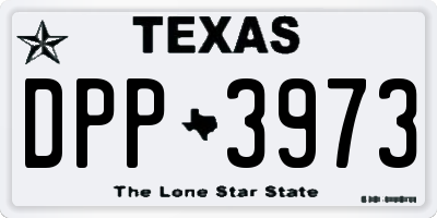 TX license plate DPP3973