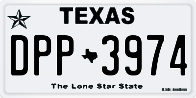 TX license plate DPP3974