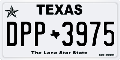 TX license plate DPP3975