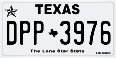 TX license plate DPP3976