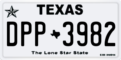 TX license plate DPP3982