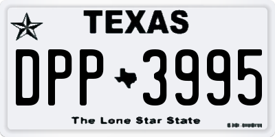 TX license plate DPP3995