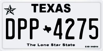 TX license plate DPP4275