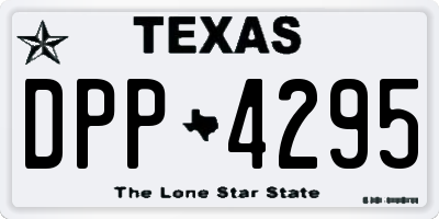 TX license plate DPP4295