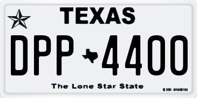 TX license plate DPP4400