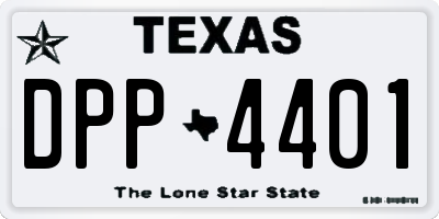 TX license plate DPP4401