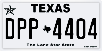 TX license plate DPP4404