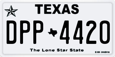 TX license plate DPP4420