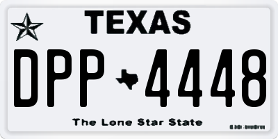 TX license plate DPP4448