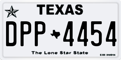 TX license plate DPP4454