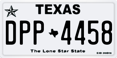 TX license plate DPP4458