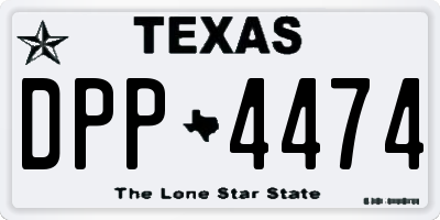 TX license plate DPP4474