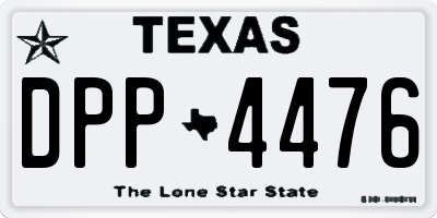 TX license plate DPP4476