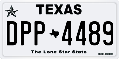 TX license plate DPP4489