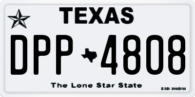 TX license plate DPP4808