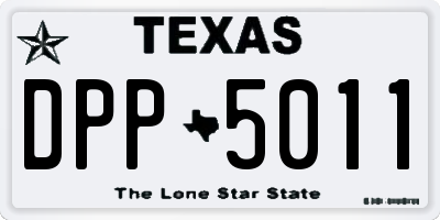 TX license plate DPP5011