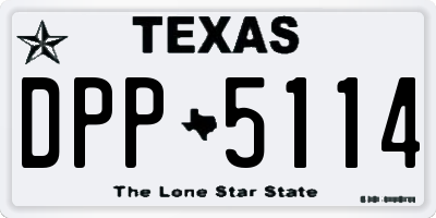 TX license plate DPP5114
