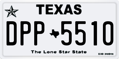 TX license plate DPP5510