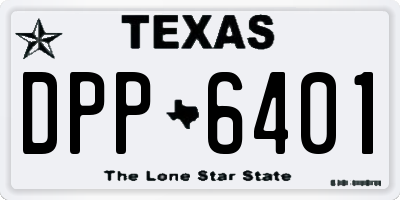 TX license plate DPP6401