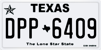 TX license plate DPP6409