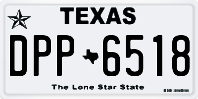 TX license plate DPP6518