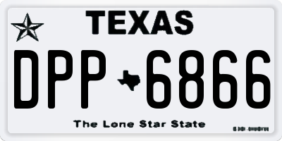 TX license plate DPP6866