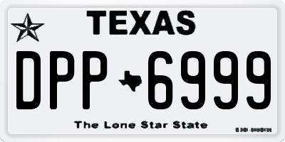 TX license plate DPP6999