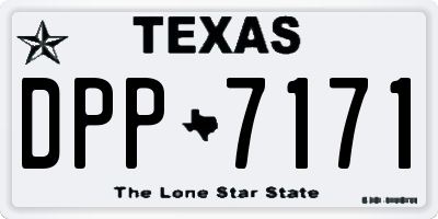 TX license plate DPP7171