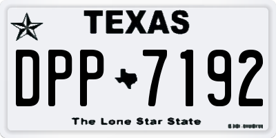 TX license plate DPP7192