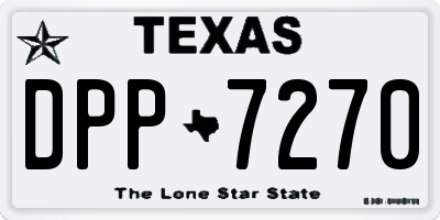 TX license plate DPP7270